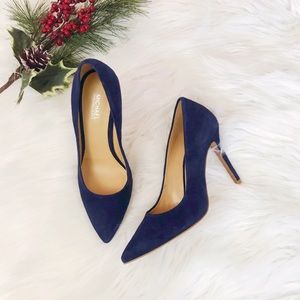 Michael Kors Suede Navy Pumps✨Brand New!
